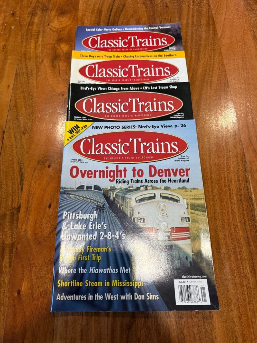 Classic Trains Magazine Complete Year 2004 Lot4 Issues Spring Summer Fall Winter